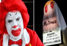 Funcionários do Burger King disfarçam o McDonald's como sua piada local de Halloween