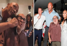 'The Rock' e Danny DeVito entram de penetra em um casamento no México e cantam para a noiva e o noivo