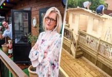 Ela não queria mais que o marido fosse ao bar e ele construiu um em seu próprio jardim