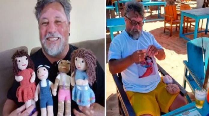 Vovô com vitiligo tece bonecas para acompanhar crianças com a mesma doença