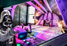 Casa com tema Star Wars que pode ser alugada em site de hospedagem