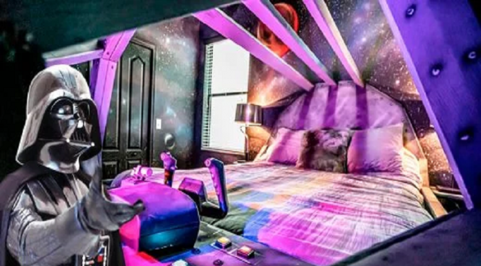 Casa com tema Star Wars que pode ser alugada em site de hospedagem