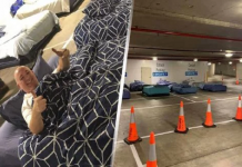 Herói transforma estacionamento público em abrigo para os sem-teto