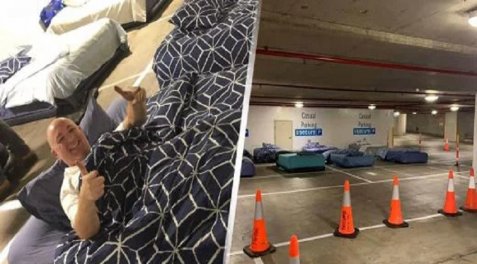 Herói transforma estacionamento público em abrigo para os sem-teto