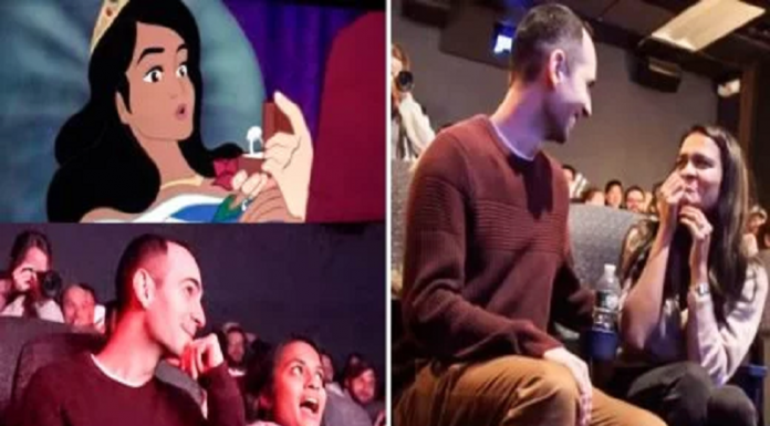 Homem modificou filme da Disney no cinema para pedir a namorada em casamento