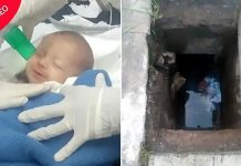 Recém-nascida é resgatada de esgoto sujo quando vizinho após vizinho seu choro de súplica