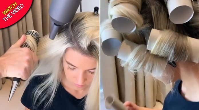 A maneira fácil de recriar o efeito de salão ao secar os cabelos usando tubos de rolos de papel