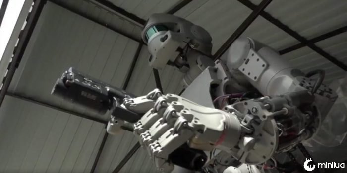 FEDOR russian robot space terminator shoot guns drive
