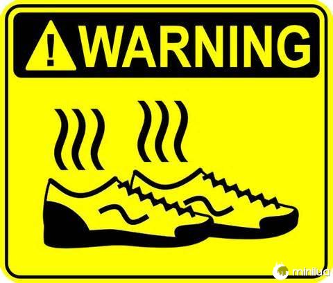 Stinky Shoes warning sign