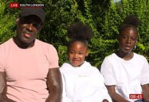 Filha de Patrick Hutchinson, filmada pulando animadamente enquanto pai herói é elogiado na TV