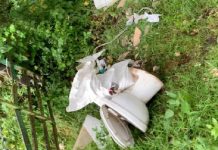 Mãe enfrenta dois homens jogando lixo em parque nacional, força-os a limpar a bagunça