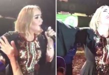Adele demonstra dramática 7a perda de peso usando vestido velho de Glastonbury