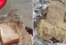 A vingança da esposa após o marido reclamar que ela não cortou seus sanduíches