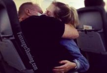 Casal se empolga em sessão de beijos no avião - enquanto usava máscaras