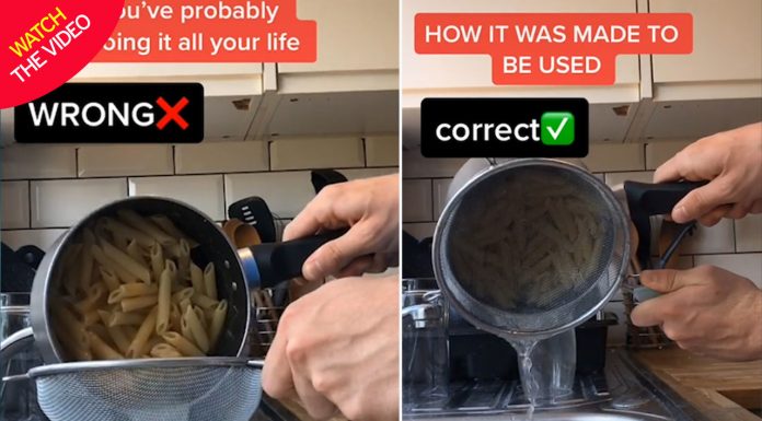Homem mostra maneira 'correta' de coar macarrão e diz que todos estamos fazendo errado