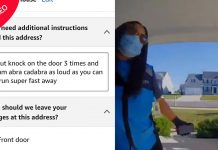 Motorista da Amazon elogiada por seguir as hilariantes instruções de entrega