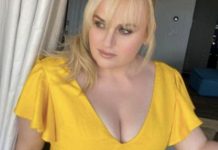 Rebel Wilson encanta os fãs de amarelo em um vestido após perder peso