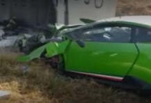 Homem bate o Lamborghini de seu amigo depois de pegá-lo emprestado para um passeio