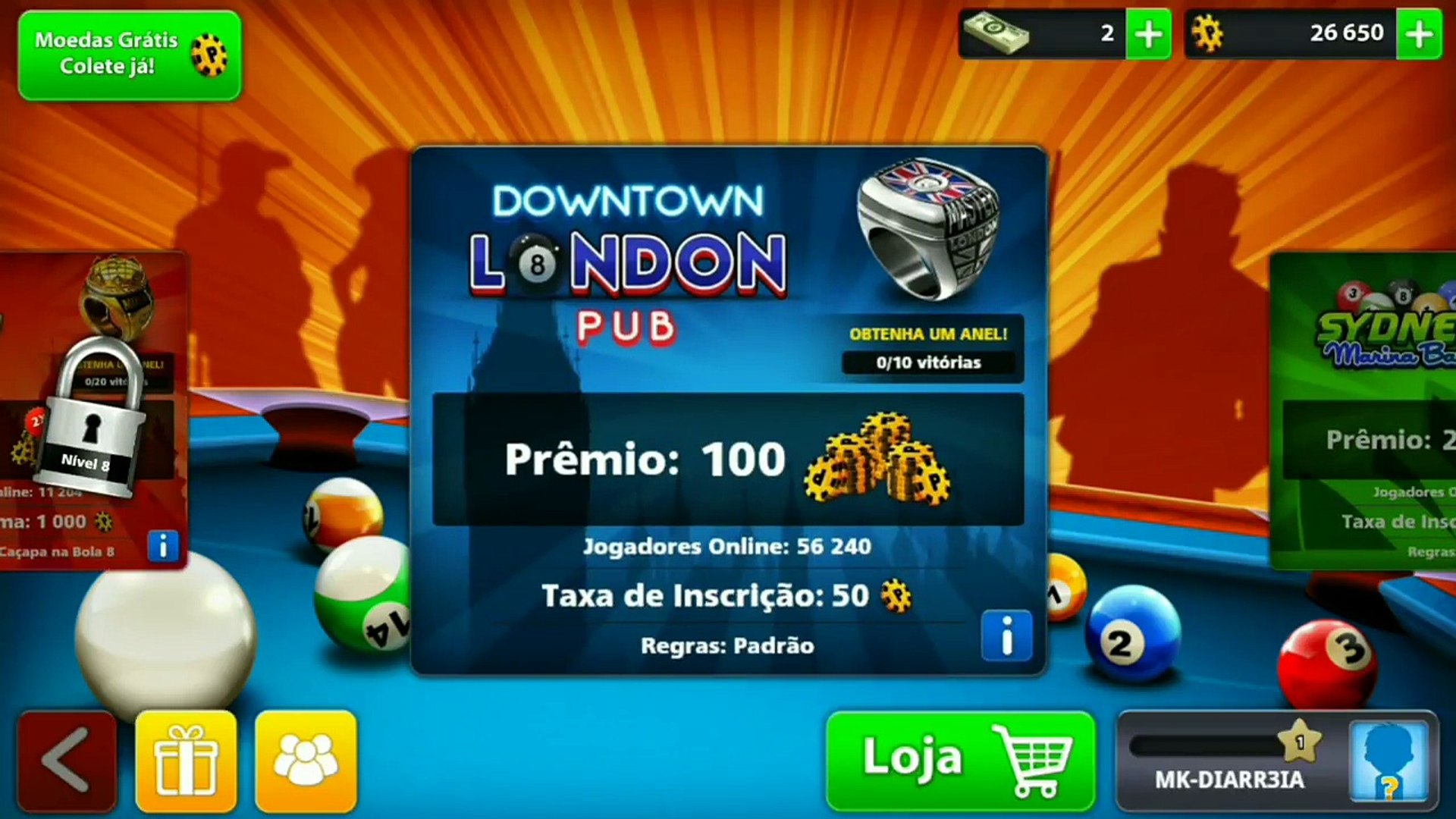 8 ball pool DINHEIRO INFINITO 99999999 