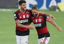 O craque do Flamengo, Gustavo Henrique, saiu sangrando e foi expulso após sofrer uma terrível lesão no testículo