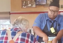 É surpreendente o que esta garçonete fez sem saber que estava sendo filmada