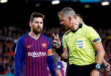 Resposta de Lionel Messi quando o árbitro disse a ele para mostrar algum respeito ao Liverpool